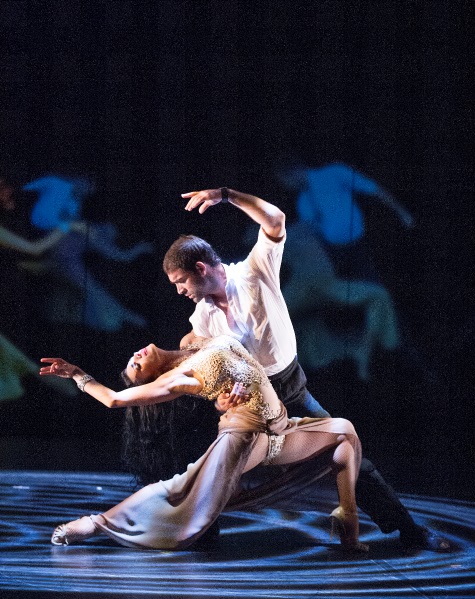 a picture of two dancers n Milonga